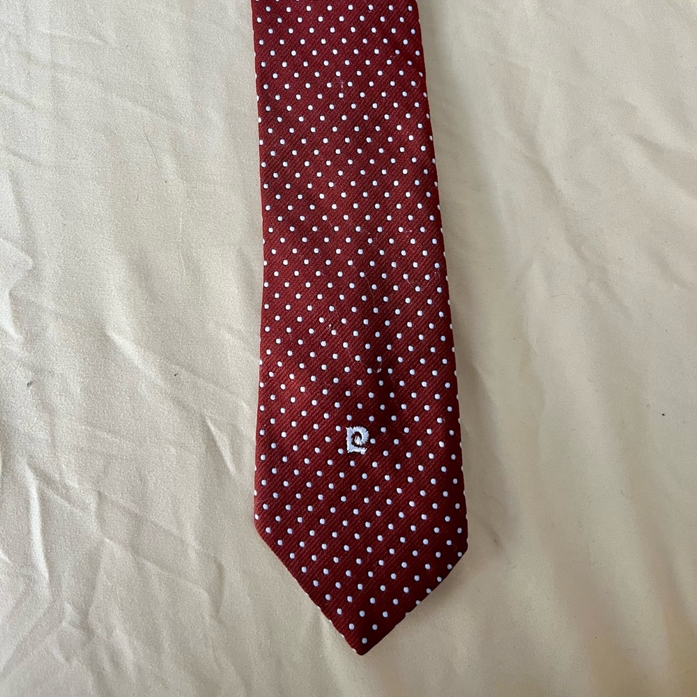 EUC Pierre Cardin Orange Polka Dot Necktie 👔